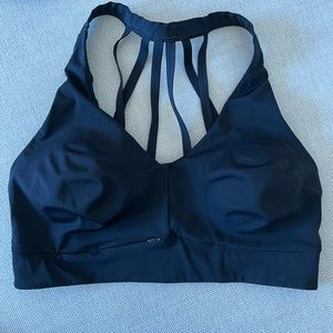 Athleta black strappy sports bra